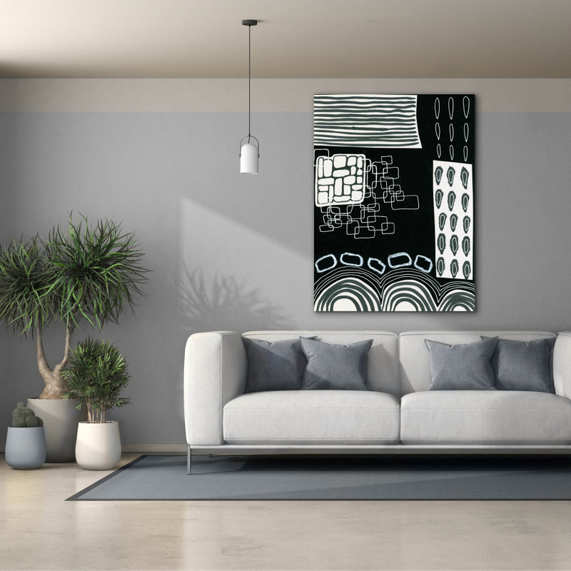 «B&W Fun IV» par Regina Moore, H 54 po x l 40 po x P 1,5 po