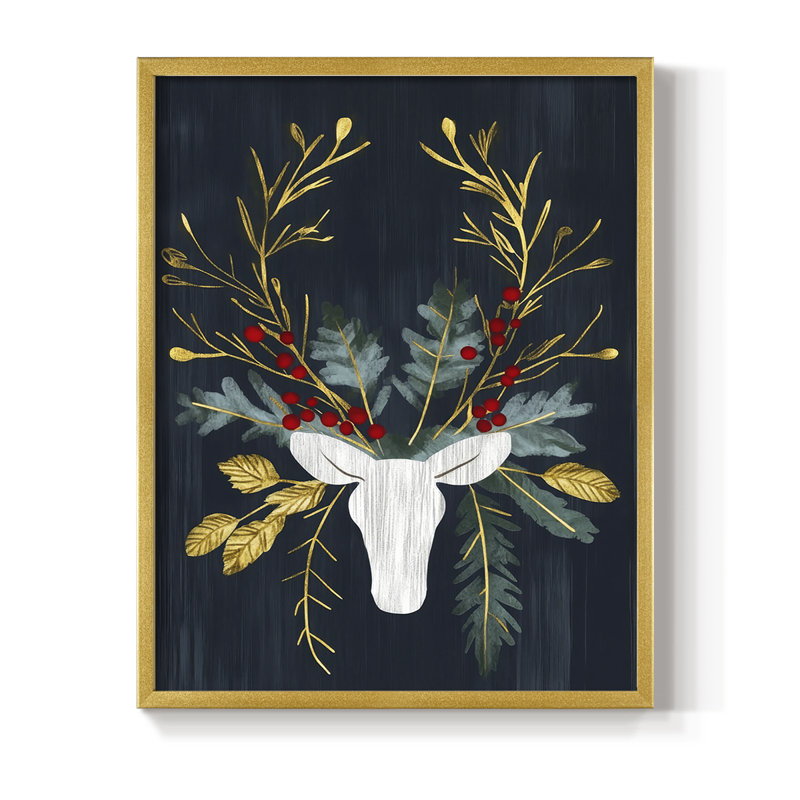 Reproduction encadrée - bois massif, H 11 po x l 9 po, Doré