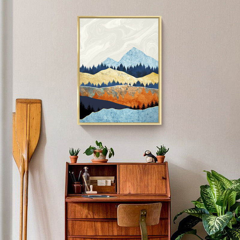 "Haydon", art mural moderne encadré par HZLJ, H 16 po x l 12 po x P 1,5 po