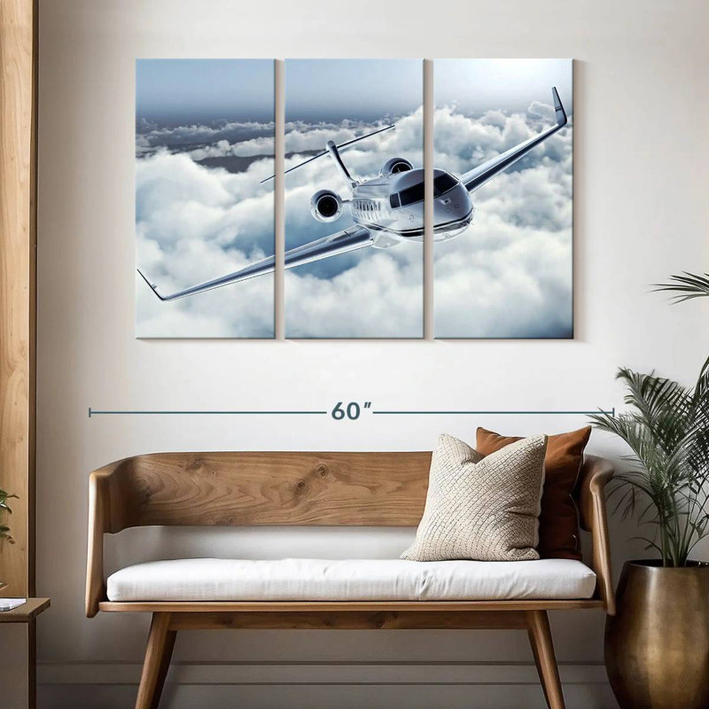 Mehar Flying Luxury Private Jet, 32" H x 50" W