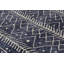 Tapis bleu à motif géométrique tissé à la machine-1264600457