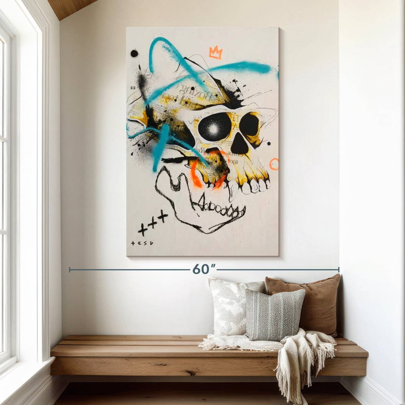 Crâne humain urbain Kerner Scary Pop, H 51 po x l 34 po