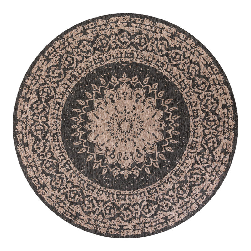 Ornate Lamotte Indoor/Outdoor Area Rug, Round 10'