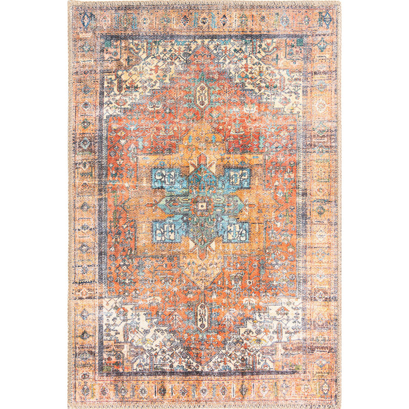 Mcclamma Chenille Oriental Indoor Rug, Rectangle 7'6" x 10'6"
