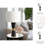 27" Daye Marble Table Lamp, Black/White