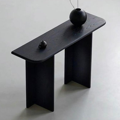 Console simple de style moderne noir