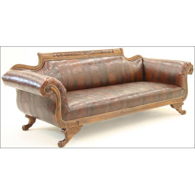 98"" Rolled Arm Sofa -  Old Hickory Tannery, 7409-03-BELABON-BRBAYOU-1009-01