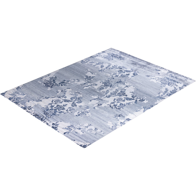 Overdyed One-of-a-Kind Rectangle 9'2" X 12'4" Hand Knotted Area Rug