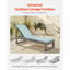 Ensemble de 2 coussins de chaise longue d'extérieur imperméables de 80 x 26 po