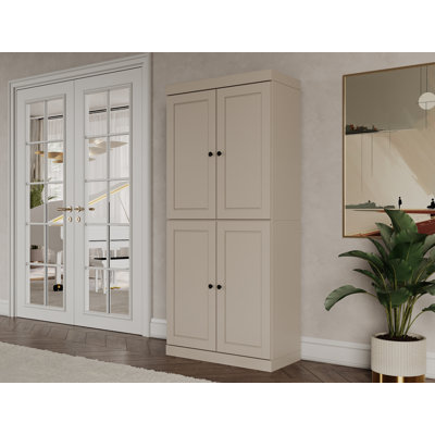 Bibliothèque à 6 tablettes en bois massif l 32 "x H 71,5" Arreana