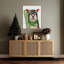 «Husky Snowboard» par Fab Funky, impression sur toile encadrée