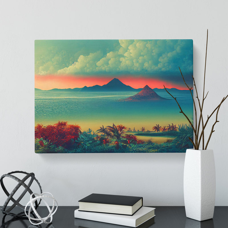 Pleasing Mountain Sunset - Wrapped Canvas, 50cm H x 76cm W x 3cm D