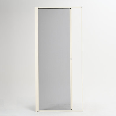 RS6 32-36"W x 80"H White Retractable Roller Patio Screen Door