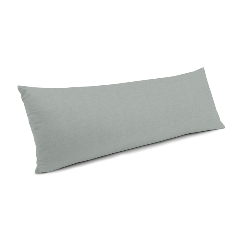 Coussin ClassicLinen, 12 po x 24 po, Gris, Mélange de duvet