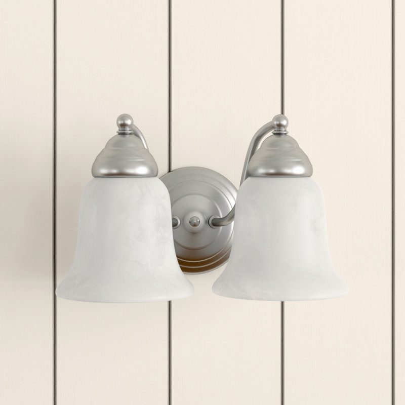 2 - Light Dimmable Vanity Light, Matte Nickel