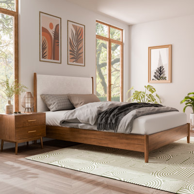 Nevio 2-Piece Upholstered Platform Bedroom Set