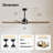 60in Solid Wood Ceiling Fan With Light, Smart Control Led Ceiling Fan, 3 Color Temperatures, Quiet Reversible Dc Motor, Ceiling Fan With Remote & App Control For Bedroom, Living Room & Large Rooms-589042081