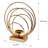 7.08'' H Metal Hoop Tabletop Tealight Holder with Glass Hurricane, Bronze Finish for Christmas Decor