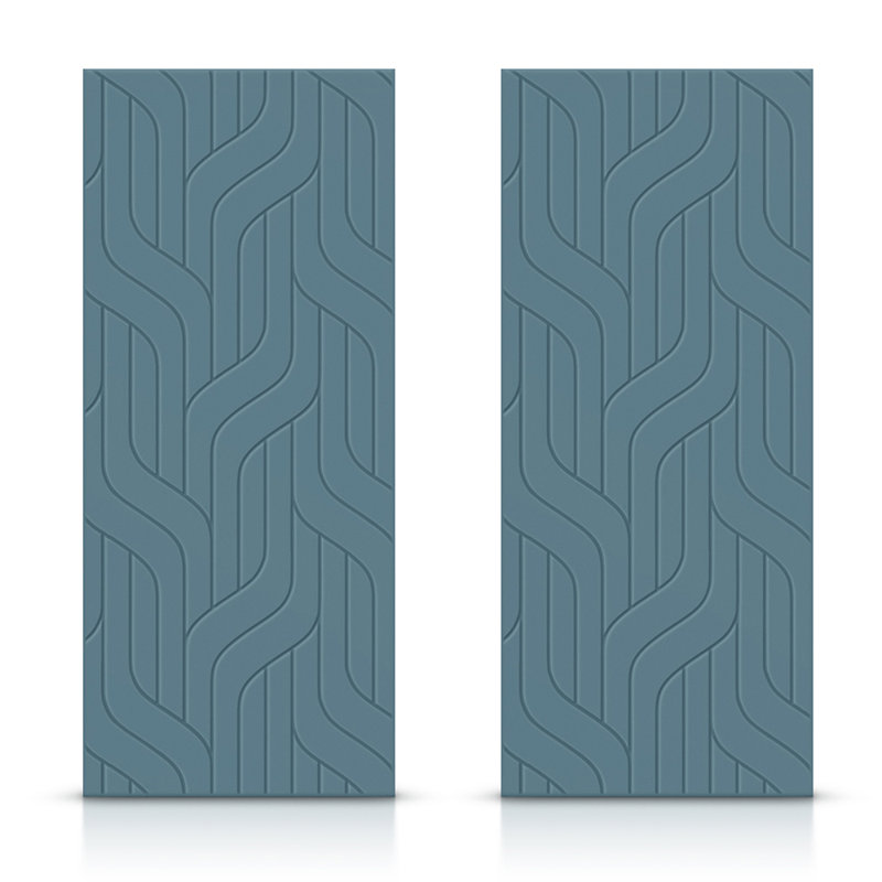 Porte de placard coulissante à panneaux, Bleu dignité, 48 po x 80 po