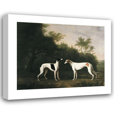 Lark Manor™ Unknown Gallery Wrapped Canvas Art Titled: Two Greyhounds