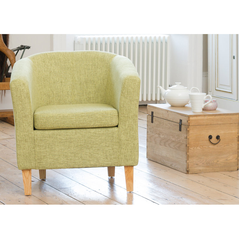 Viola Upholstered Barrel Chair, Green