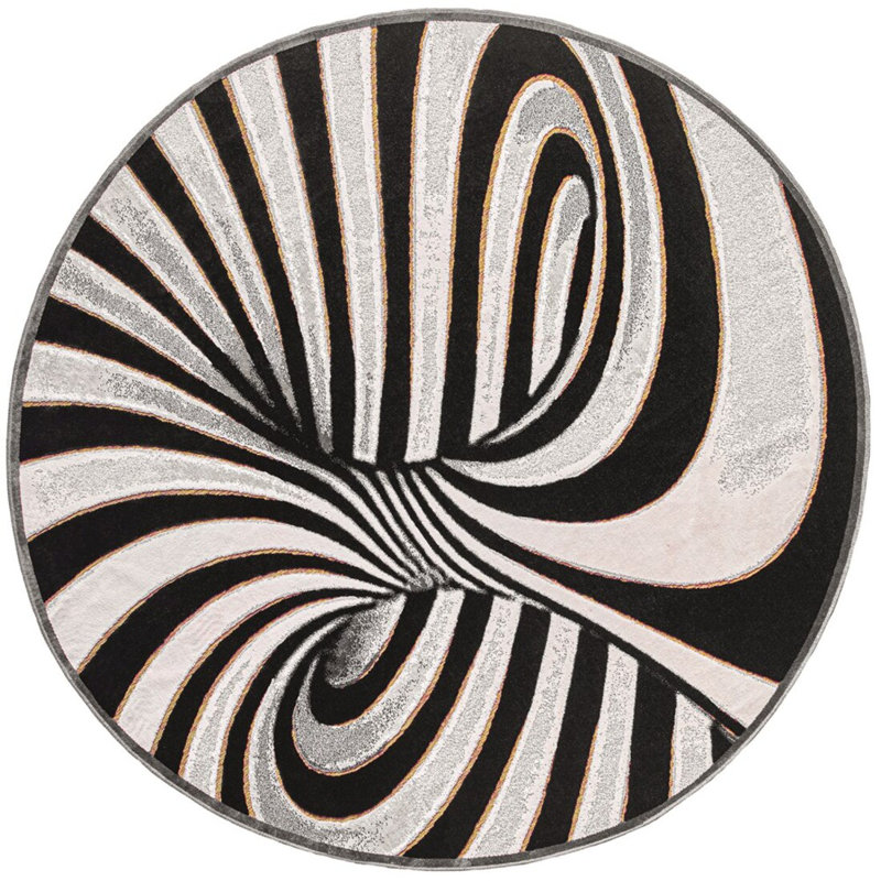 Gabrielle Abstract Area Rug, Round 195cm