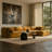 Hasting - Modern Ochre Fabric 5-piece Modular Sectional Sofa