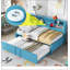 Lit de jour en métal avec couchette, tablettes de rangement et ports USB-470583498