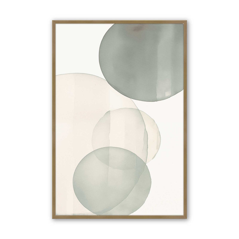 «Silent Spheres I Print», Cadre doré brossé, H 15,25 po x l 12,25 po
