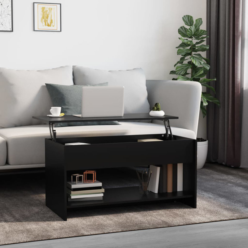 Jarosłav Frame Coffee Table with Storage, Black