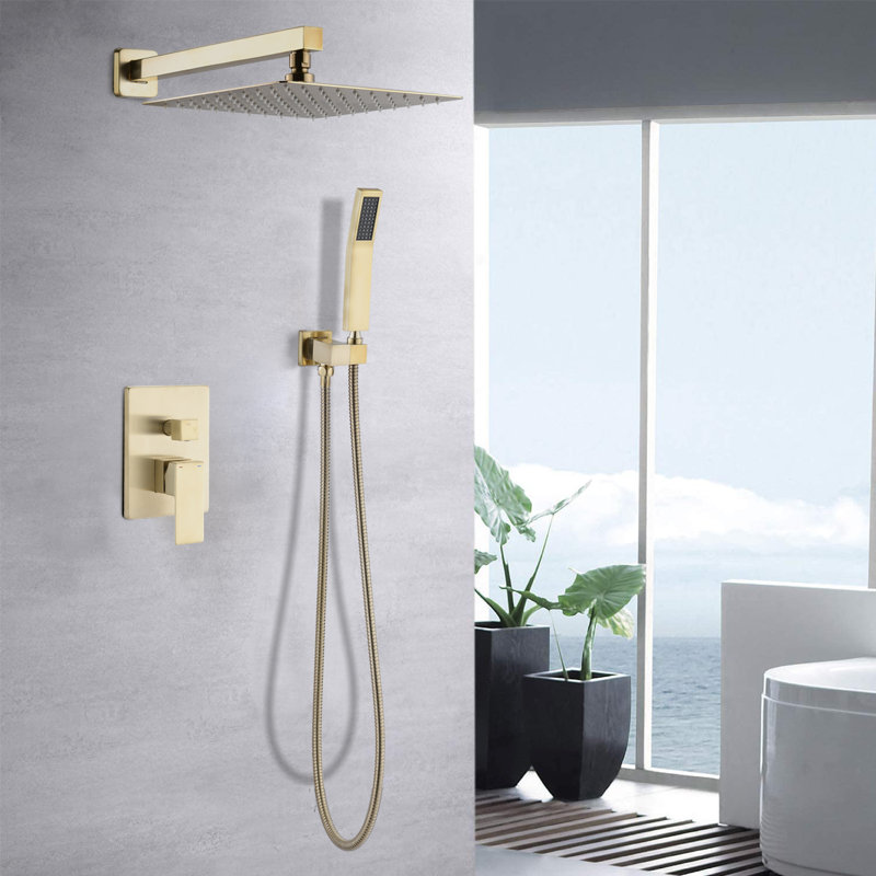 All-In-One Kit with Rough in-Valve, Brushed Gold