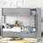Twin over Twin Bunk Bed With 2 Drawers and Multi-layer Cabinet, Gray-56973731