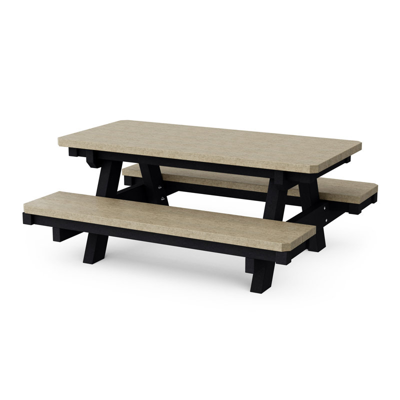 Heritage Child's Picnic Table, Weathered Wood/Black