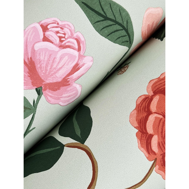 Papier peint Roses, Menthe