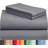Luxclub 4 PC Light Gray King Silky Soft Cooling Extra Deep Pocket Performance Sheet Set-123418291-134223520