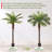 8.5FT Artificial Coconut Palm, Faux Coconut Silk Palm Tree, Tropical Fake Trees for Indoor Outdoor, Large Sago Palm Plant for Home Office Garden Patio Poolside, 2 Pack-76164111-76063271