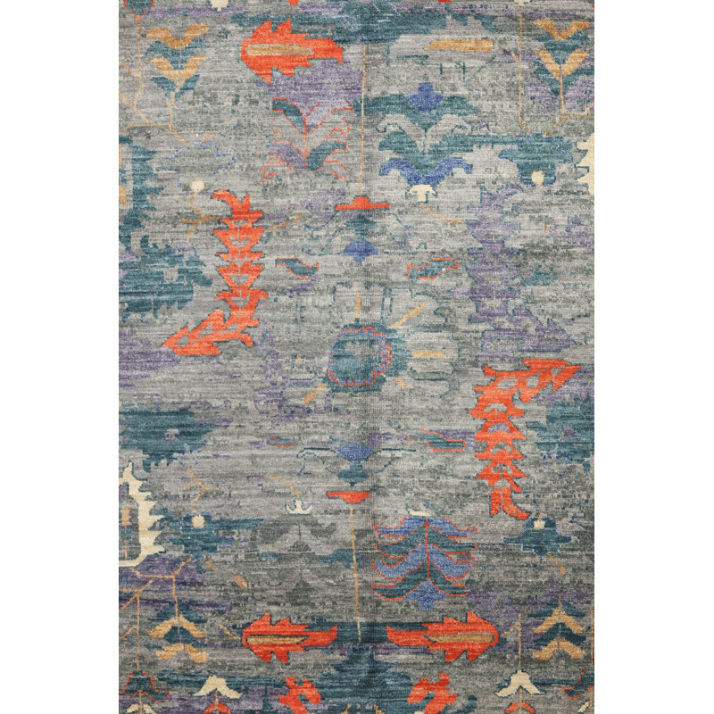 New Turkmen Afghan One-of-a-Kind Rectangle 8'11" X 11'9" Area Rug