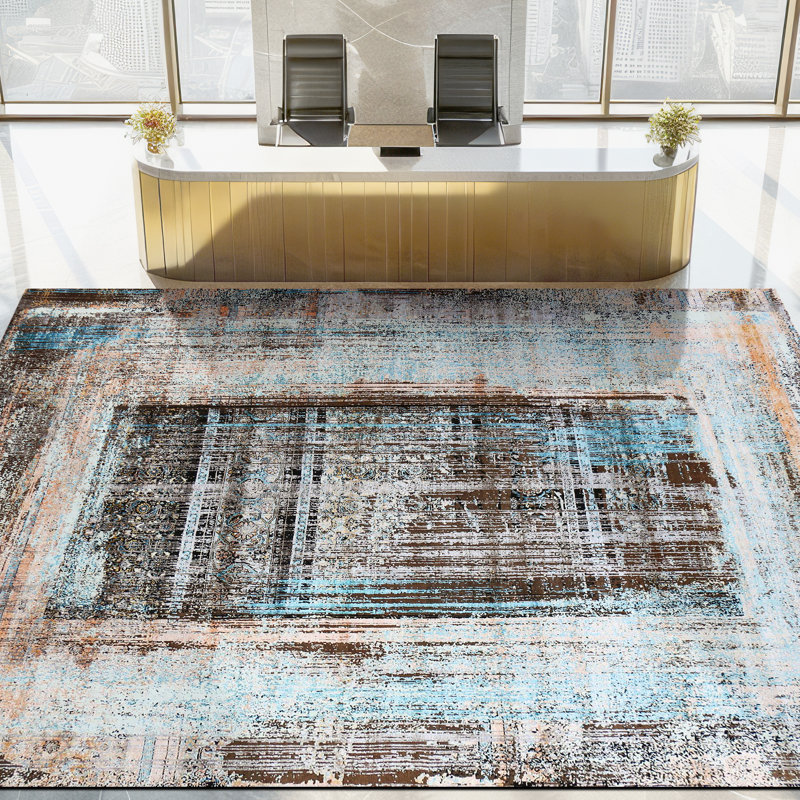 Tapis rectangulaire noué à la main, Rectangle 12 pi x 15 pi