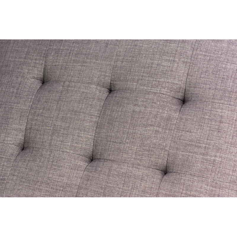 Labelle Upholstered Ottoman, Gray-Red Tint