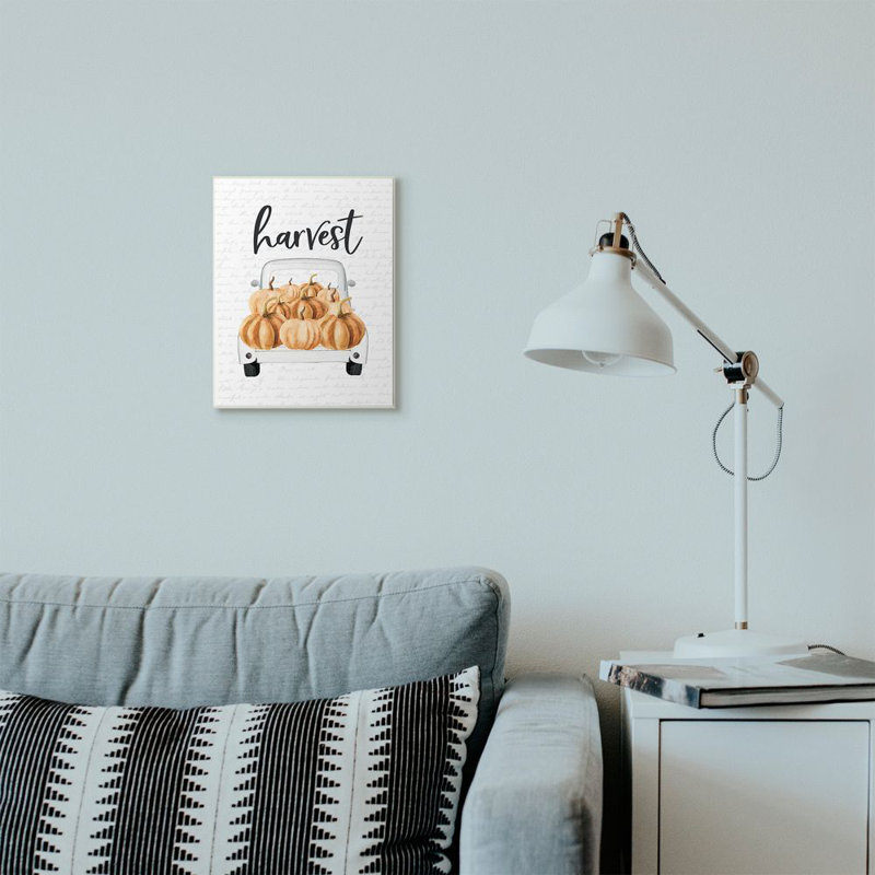 «Harvest Pumpkin Truck», impression, Plaque murale, H 15 po x l 10 po