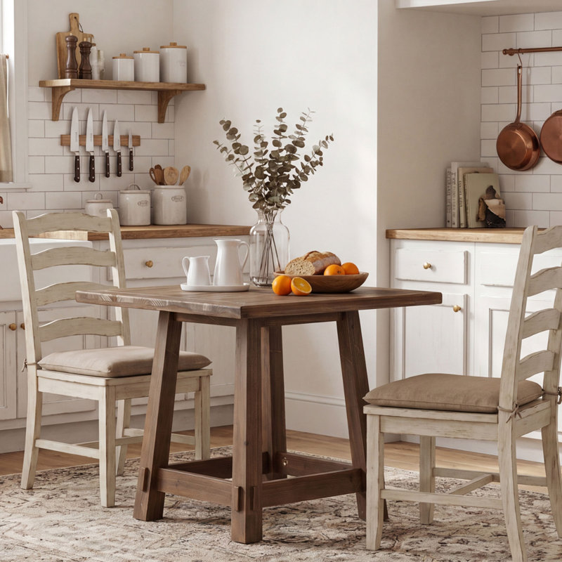 Dining Table with Wood Base