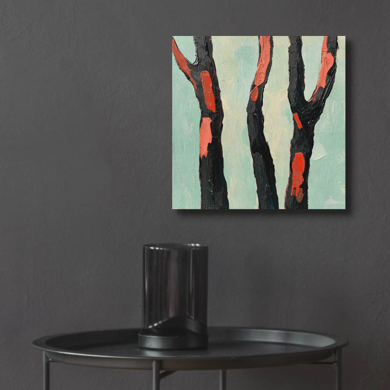  «Three Trunks» par Svetlana Aleynikova, art mural en verre acrylique, 36 po x 36 po, H 12 po x l 12 po x P 0,13 po