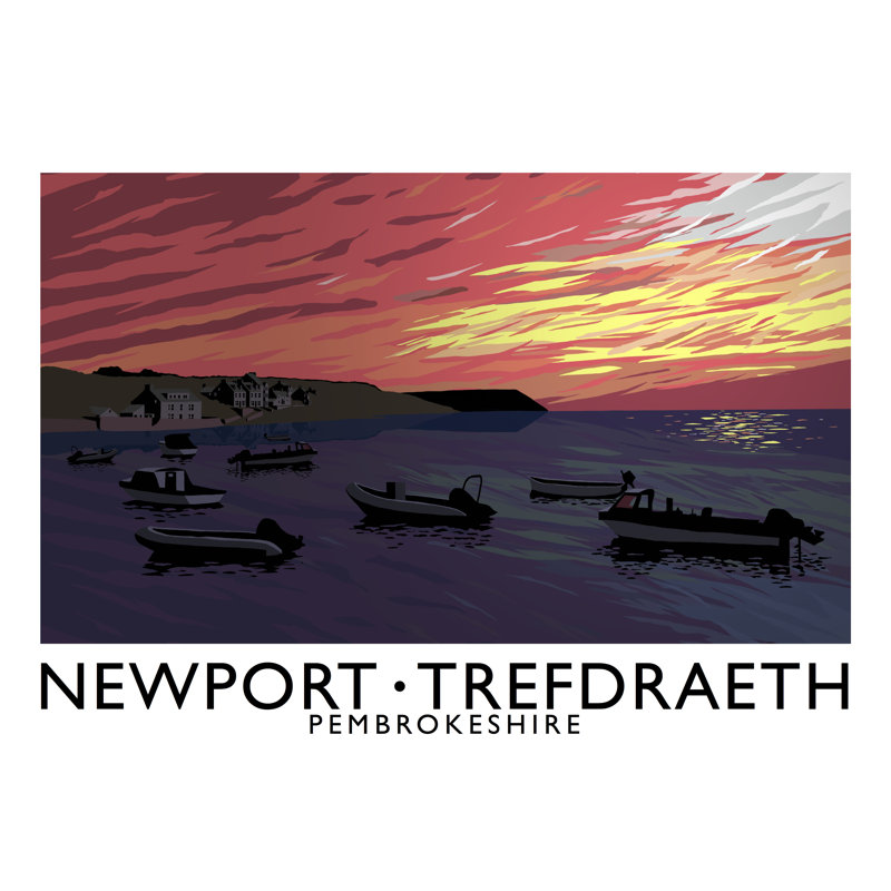 Newport Pembrokeshire 1 Piece Wall Art, 40 cm H x 50 cm W x 1 cm D, No Frame