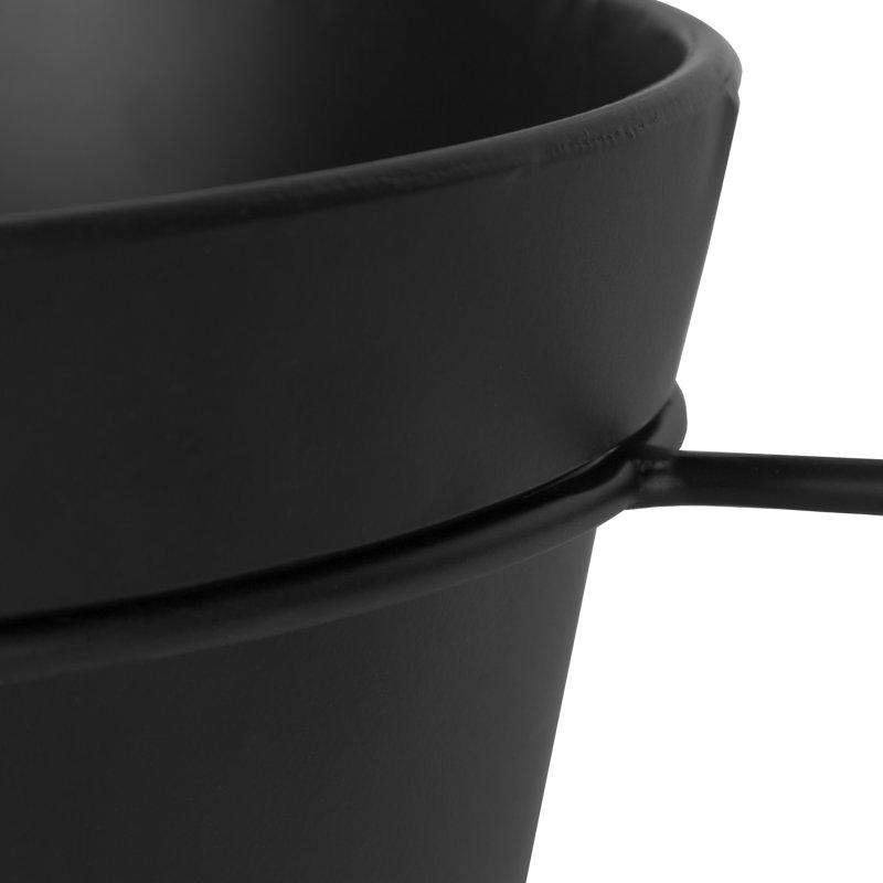 Pot à fleurs suspendu en fer Steger, Noir