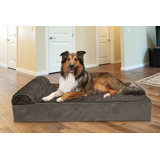 Quilted Faux Fur & Velvet Goliath Chaise Pet Bed