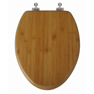 Siège de toilette allongé en bambou nature