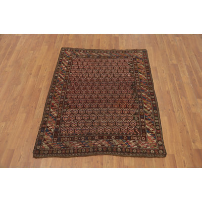 Tapis teinture végétale antique pré-1900 4 x 4
