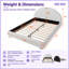 Lit plateforme en tissu bouclé Kazuko avec tête de lit arquée.-966443491-966443488