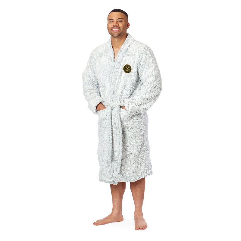 Fleece Mens Mid-Calf Bathrobe