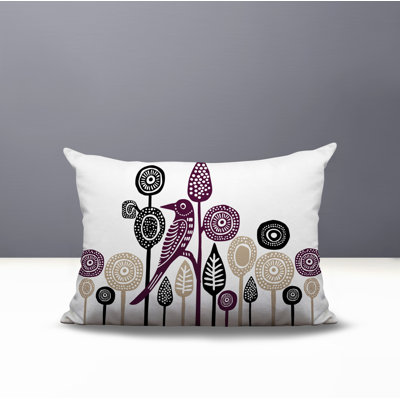 Hino Bird Reversible Indoor/Outdoor Rectangle Pillow